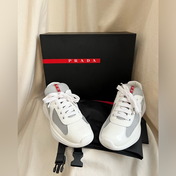Prada America's Cup Patent in White/Silver IT 38 / US 8 - Picture 13 of 13